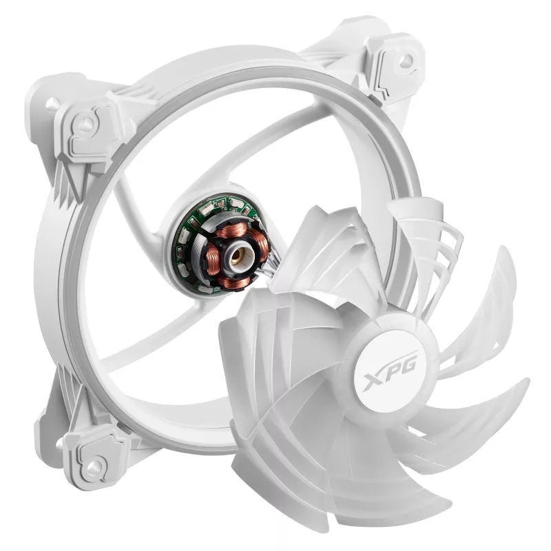 Ventola XPG HURRICANE 120 ARGB PWM bianca, 12 cm, 600 RPM, 2000 RPM, bianco