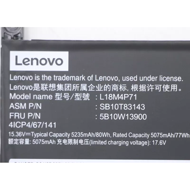 Lenovo 5B10W13900 ricambio per laptop batteria