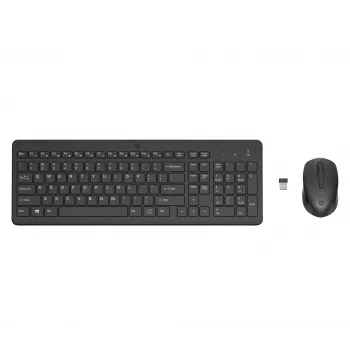 Set tastiera e mouse wireless HP 330 — tastiera Full-Size, RF Wireless, nero, mouse incluso