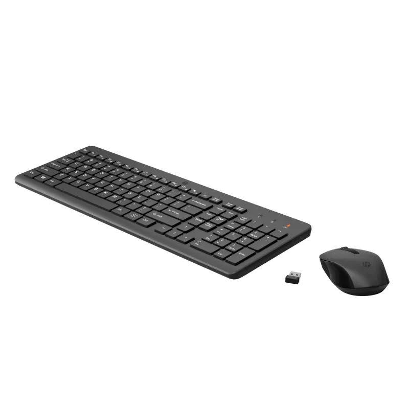 Set tastiera e mouse wireless HP 330 — tastiera Full-Size, RF Wireless, nero, mouse incluso