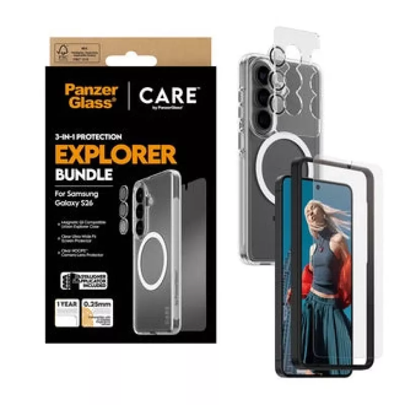 PanzerGlass CARE protezione display 3-in-1 per Samsung Galaxy S (2026) – PanzerGlass