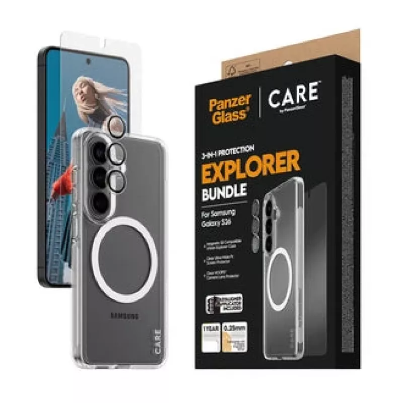 PanzerGlass CARE protezione display 3-in-1 per Samsung Galaxy S (2026) – PanzerGlass