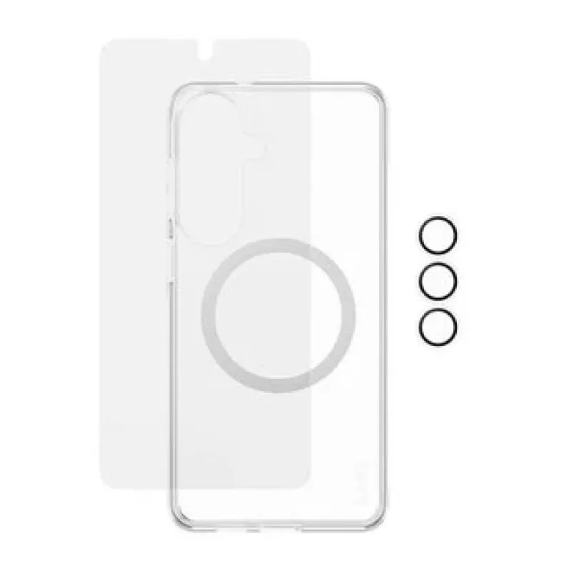 Protezione display PanzerGlass CARE 3-in-1 per Samsung Galaxy S Plus 2026 — set PanzerGlass CARE