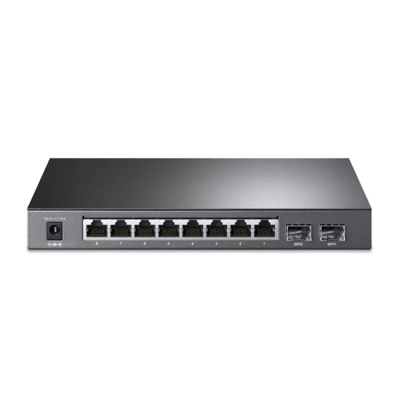 TP-Link JetStream switch Gigabit Smart PoE+ 8 porte con 2 slot SFP