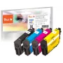 Peach PI200-868 cartuccia d'inchiostro 4 pezzi compatibile resa standard nero, ciano, magenta, giallo
