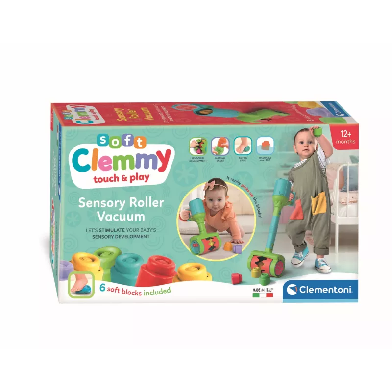 Clementoni Clemmy aspirapolvere morbido, costruzioni, 1 anno/i, 6 pezzi, 110 g