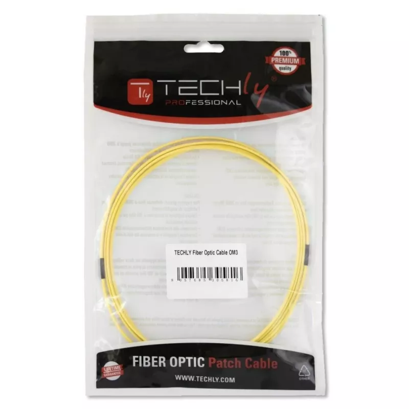 Techly cavo in fibra ottica SC/SC monomodale 9/125 OS2 5m, 5 m, OS2, SC, SC