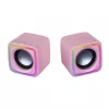 Mars Gaming MSCUBEP rosa diffusori da gaming RGB compatti 8W processore audio DSP