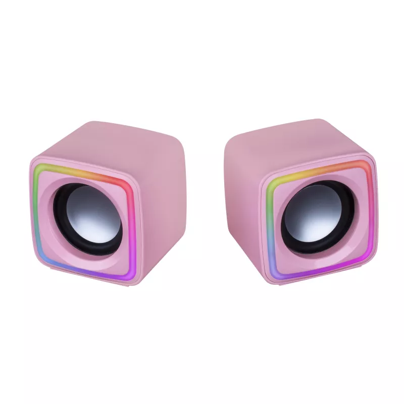 Mars Gaming MSCUBEP rosa diffusori da gaming RGB compatti 8W processore audio DSP