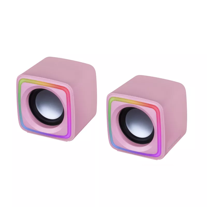 Mars Gaming MSCUBEP rosa diffusori da gaming RGB compatti 8W processore audio DSP