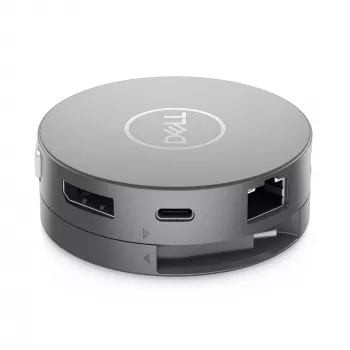 DELL Pro hub da viaggio 7-in-1 USB-C - DA310, con filo, USB 3.2 Gen 2 (3.1 Gen 2) Type-C, 10,100,1000 Mbit/s, argento, 3840 x 2160 pixel, 1920 x 1080 pixel
