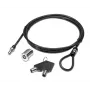 HP Master-Keyed cavo di sicurezza per docking station, 1,85 m, chiave tonda, acciaio zincato, nero
