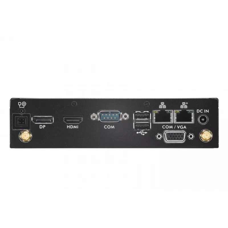 Shuttle XPC barebone slim DS50U, Intel Celeron 7305, 2x LAN (1x 2.5Gbit, 1x 1Gbit), 1x COM, 1x HDMI, 1x DP, 1x VGA, senza ventola, funzionamento continuo 24/7