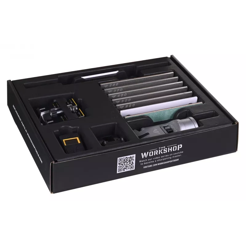 Affilacoltelli Work Sharp Professional Precision Adjust 09DX068 — affilatore a passaggio, angolo regolabile, nero, custodia in nylon