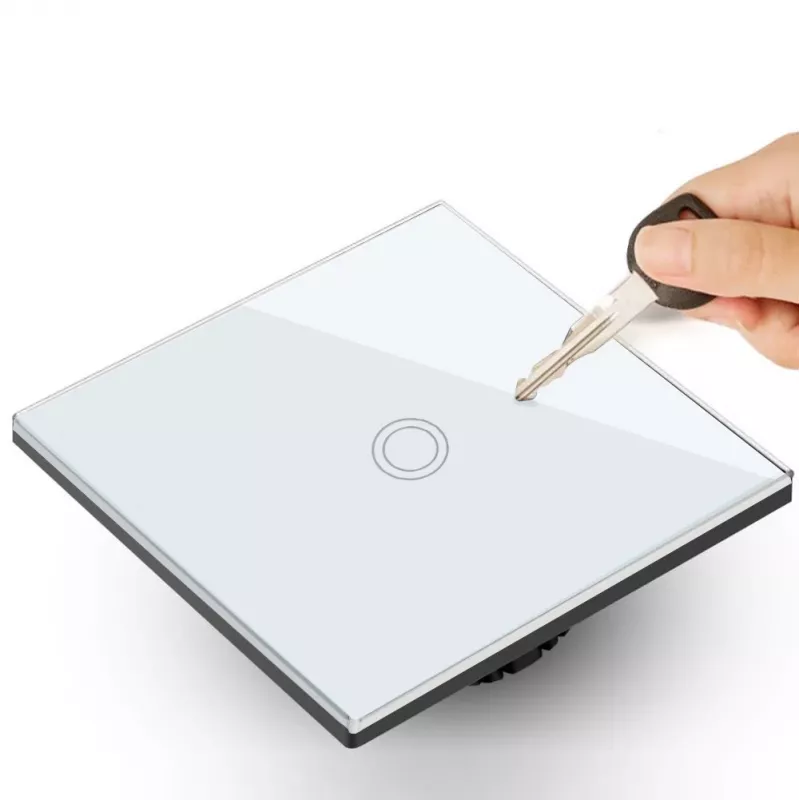 Interruttore a sfioramento deviatore interruttore luce invertitore interruttore a parete interruttore scala con retroilluminazione LED a colore variabile interruttore da incasso 1 modulo rotondo bianco