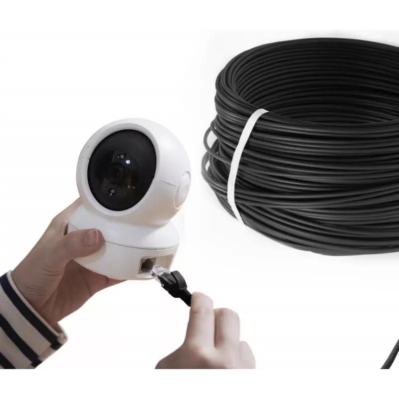 Cavo di rete Extralink doppino intrecciato CAT6 FTP per esterno 305m nero