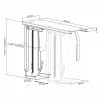 Supporto per computer da sottoscrivania MACLEAN MC-885, regolabile, regolazione manuale dell'altezza, per un massimo di 10 kg, nero