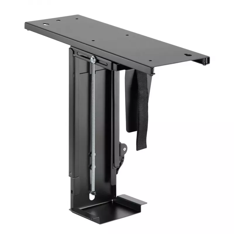 Supporto per computer da sottoscrivania MACLEAN MC-885, regolabile, regolazione manuale dell'altezza, per un massimo di 10 kg, nero