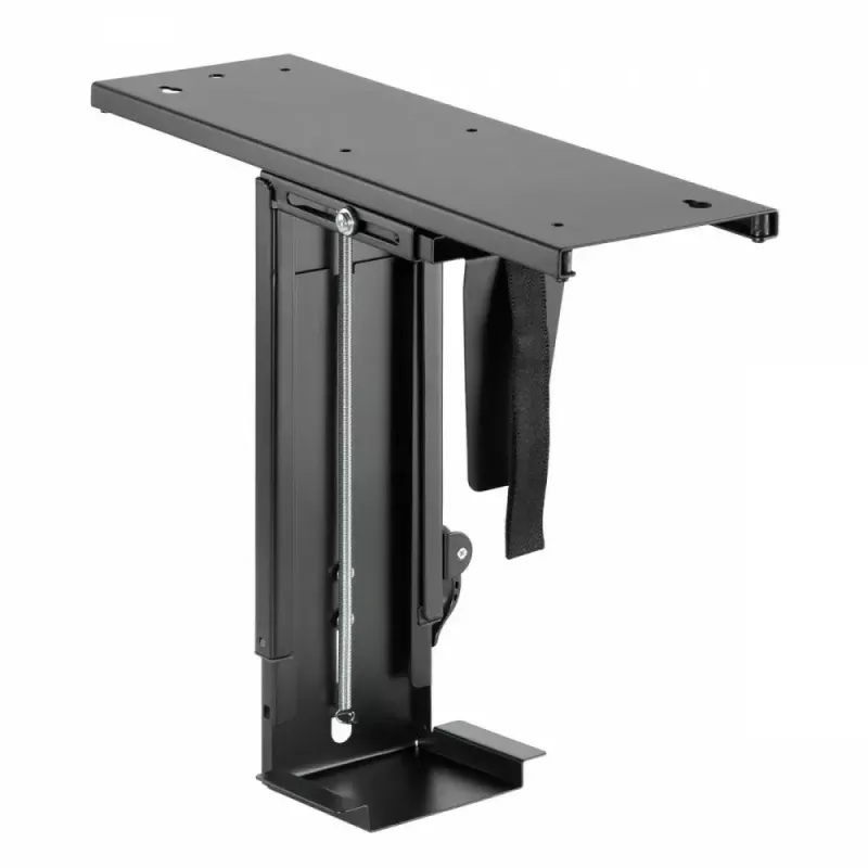 Supporto per computer da sottoscrivania MACLEAN MC-885, regolabile, regolazione manuale dell'altezza, per un massimo di 10 kg, nero