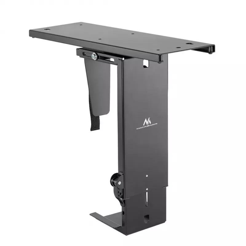 Supporto per computer da sottoscrivania MACLEAN MC-885, regolabile, regolazione manuale dell'altezza, per un massimo di 10 kg, nero