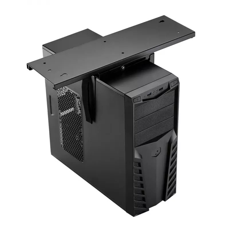 Supporto per computer da sottoscrivania MACLEAN MC-885, regolabile, regolazione manuale dell'altezza, per un massimo di 10 kg, nero