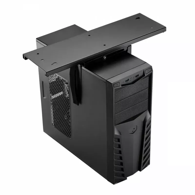 Supporto per computer da sottoscrivania MACLEAN MC-885, regolabile, regolazione manuale dell'altezza, per un massimo di 10 kg, nero