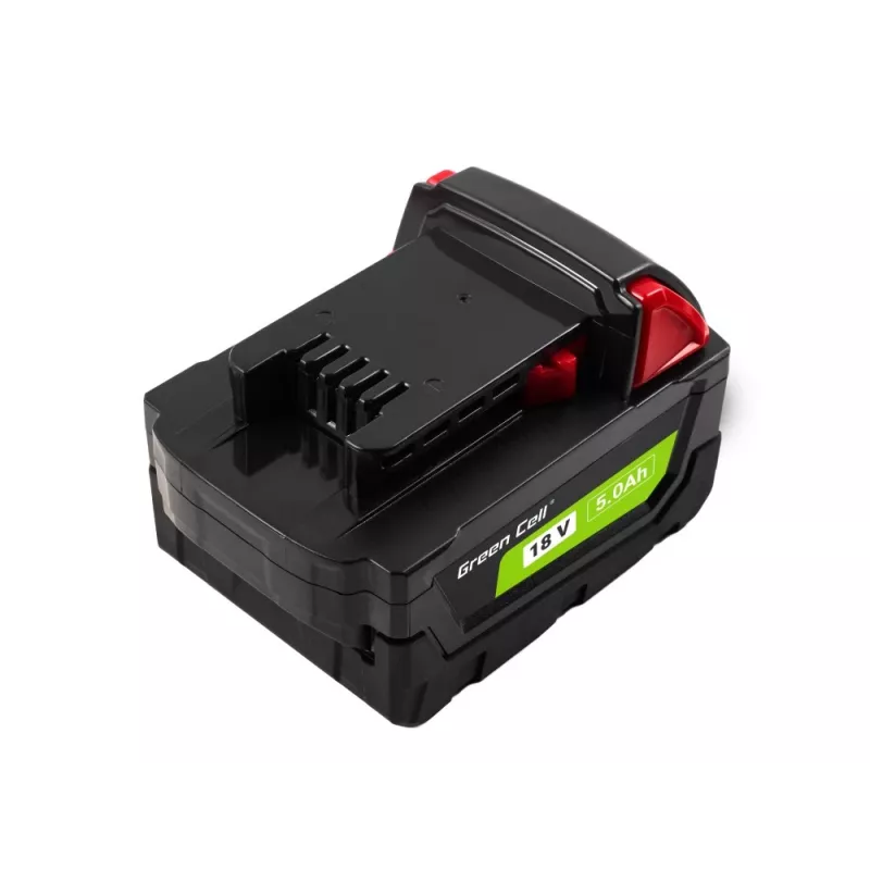 Batteria Green Cell PTML18V5 Li-Ion 18 V 5 Ah per utensili senza filo, dimensioni 8 × 11,9 × 7,5 cm