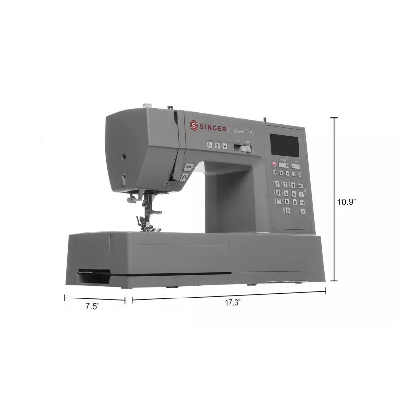 Singer HD6805C Heavy Duty Macchina per cucire computerizzata, 586 punti, 9 asole, grigio