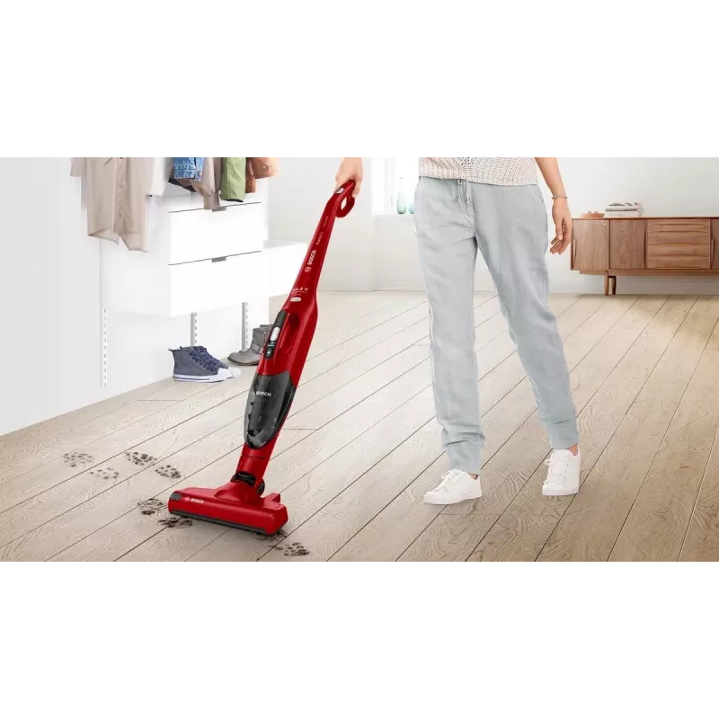 Aspirapolvere a batteria 2 in 1 Bosch Series 2 BBHF214R rosso