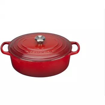 Le Creuset Signature brasiera ovale 27 cm rosso ciliegia