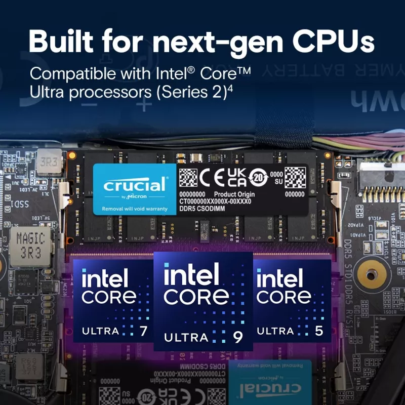 Memoria per notebook DDR5 CSODIMM 32GB (1*32GB)/6400 CL52