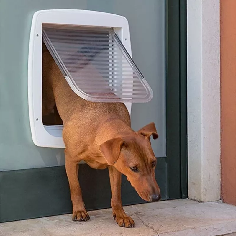 FERPLAST Swing 11 grigio – porta per cani e gatti – 31 x 9,6 x 38,4 cm