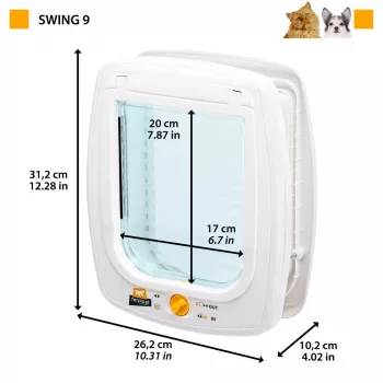 FERPLAST Swing 9 - porta per cani di taglia media e gatti grandi, bianco