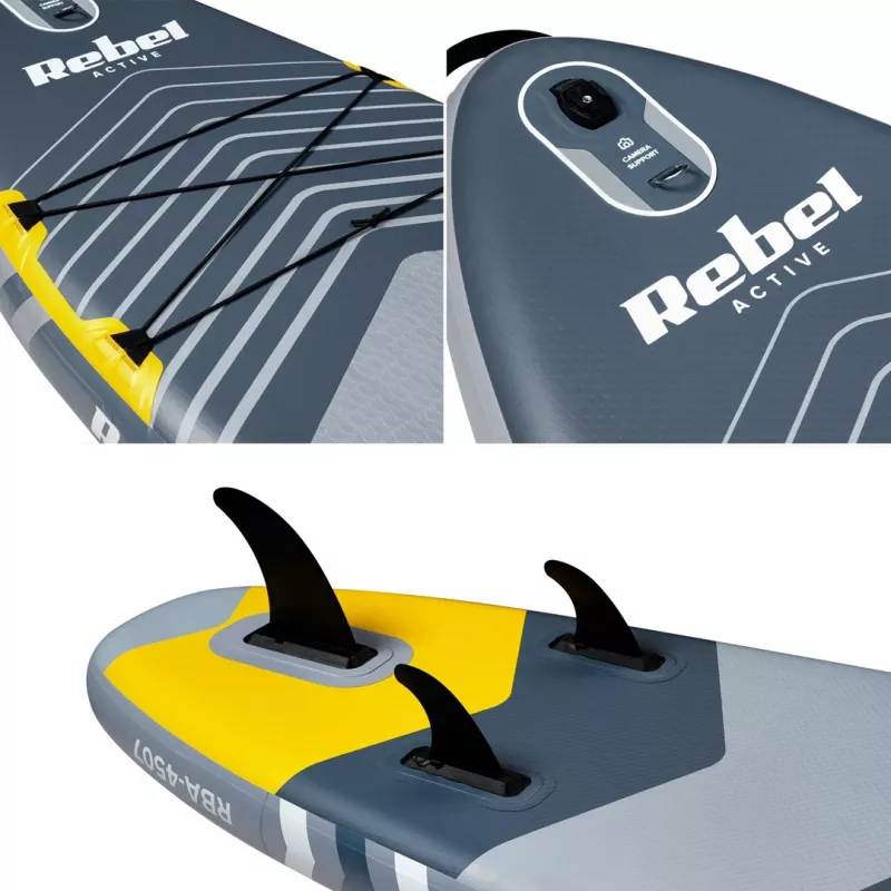 Tavola SUP gonfiabile Rebel ACTIVE 350x81x15 cm set - modello RBA-4500, paddleboard allround-touring