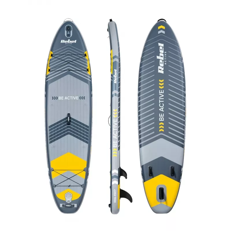 Tavola SUP gonfiabile Rebel ACTIVE 350x81x15 cm set - modello RBA-4500, paddleboard allround-touring
