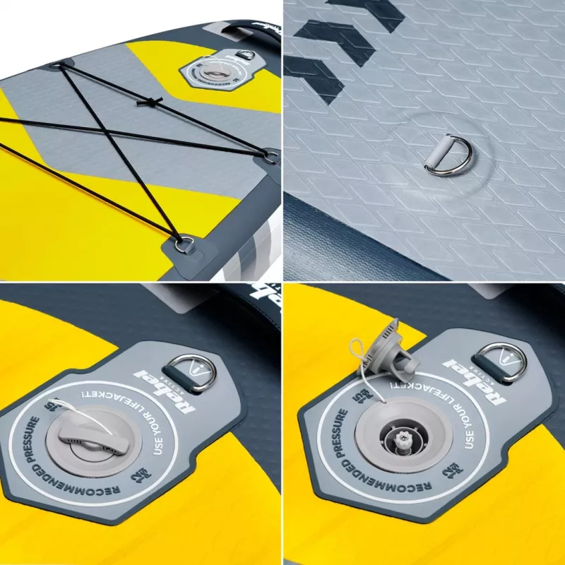 Tavola SUP gonfiabile Rebel ACTIVE 350x81x15 cm set - modello RBA-4500, paddleboard allround-touring