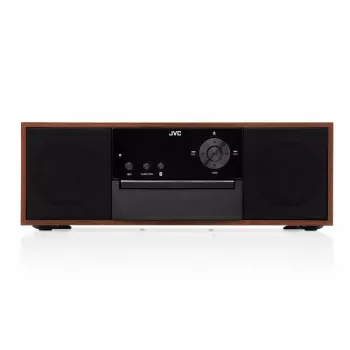Mini impianto stereo JVC RD-E761, 2x8 W RMS, Bluetooth 4.2, USB, CD, FM, cassa in legno, nero