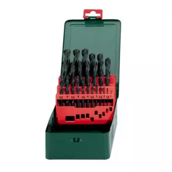 Metabo 627152000 Set di punte elicoidali per metallo in HSS, 25 pezzi, DIN 338