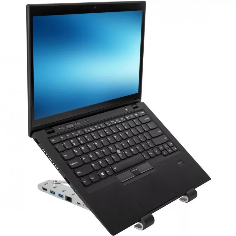 Supporto portatile con dock integrato Docking station + supporto notebook USB-C 3.2 Gen 1 Thunderbolt 3