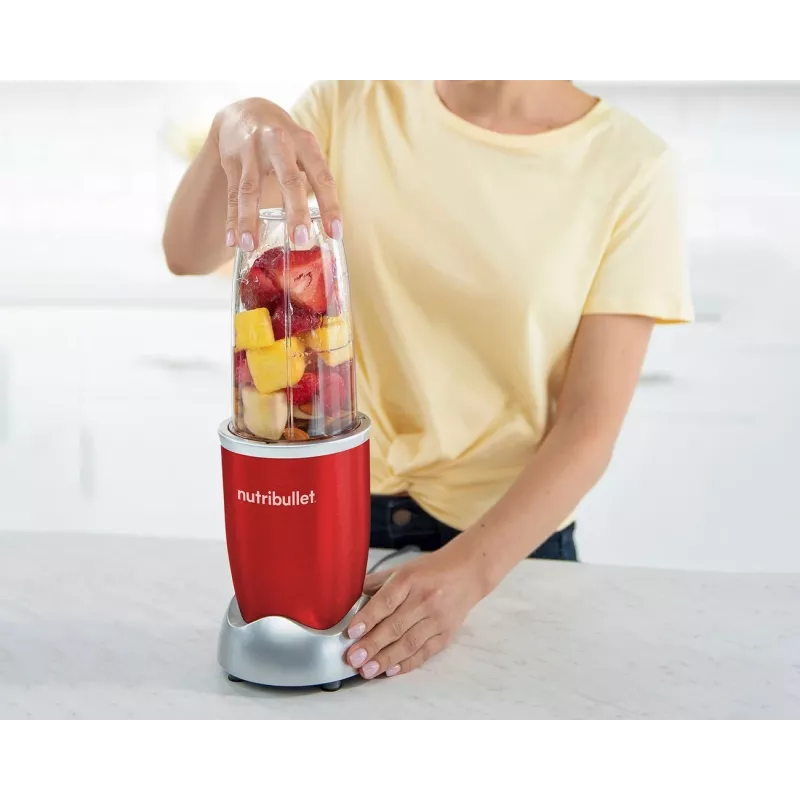 NutriBullet NB907R 0,9 L Frullatore cottura 900 W Rosso, Argento