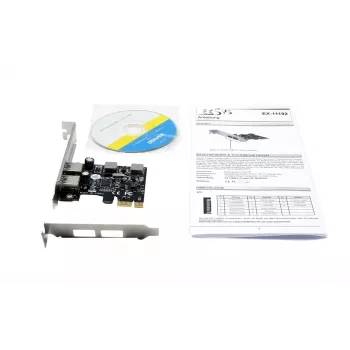 EXSYS Scheda PCIe 2 porte USB 3.2 Gen 1 3A Renesas
