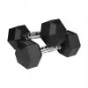 Manubri in ghisa gommata HEX 2x9 kg REBEL ACTIVE