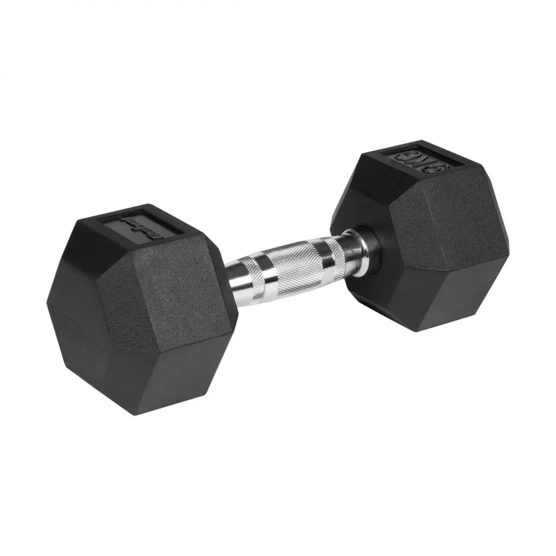 Manubri in ghisa gommata HEX 2x9 kg REBEL ACTIVE
