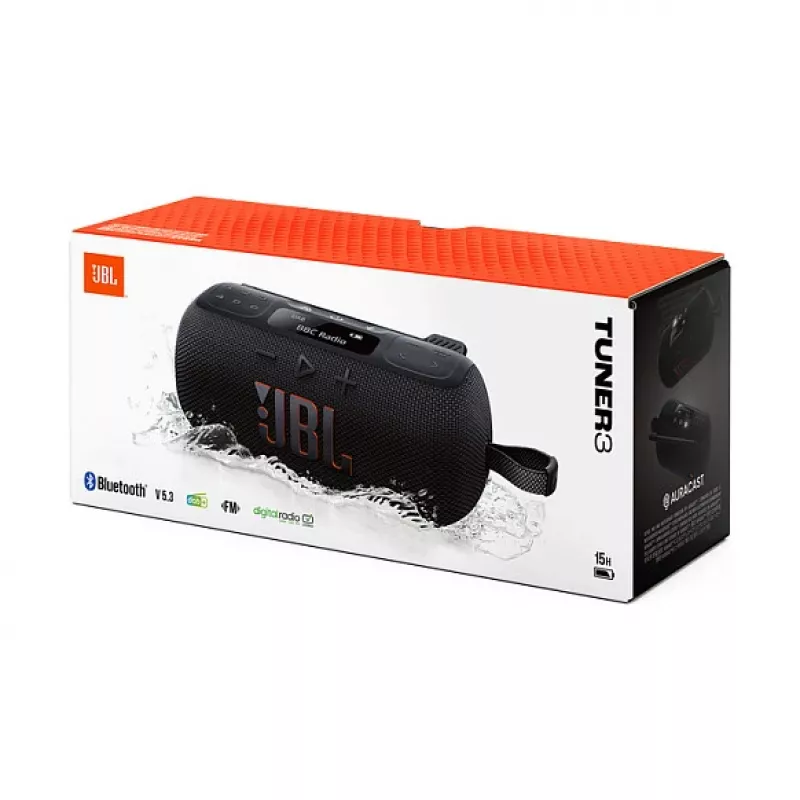 JBL Tuner 3 Radio portatile DAB/DAB+/FM, 7 W, nero
