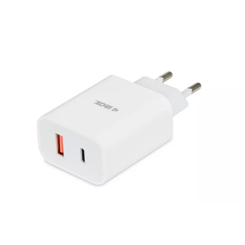 Caricabatterie da interno iBox C-36 universale bianco ricarica rapida USB