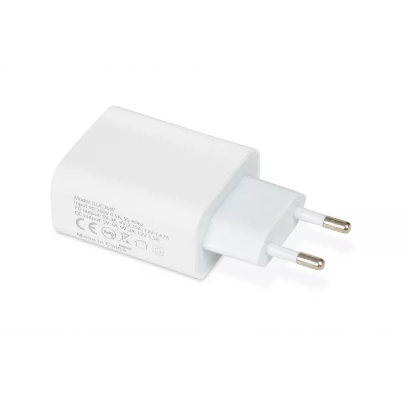 Caricabatterie da interno iBox C-36 universale bianco ricarica rapida USB
