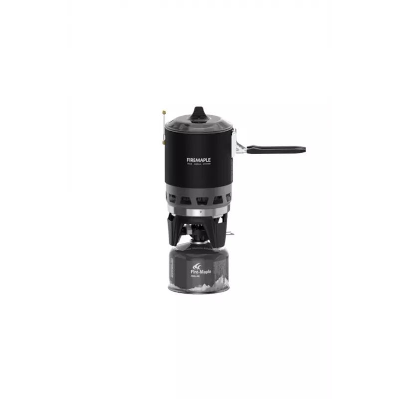 Fornello da campeggio portatile Fire-maple FMS-X3 nero — compatto, leggero per pentola singola