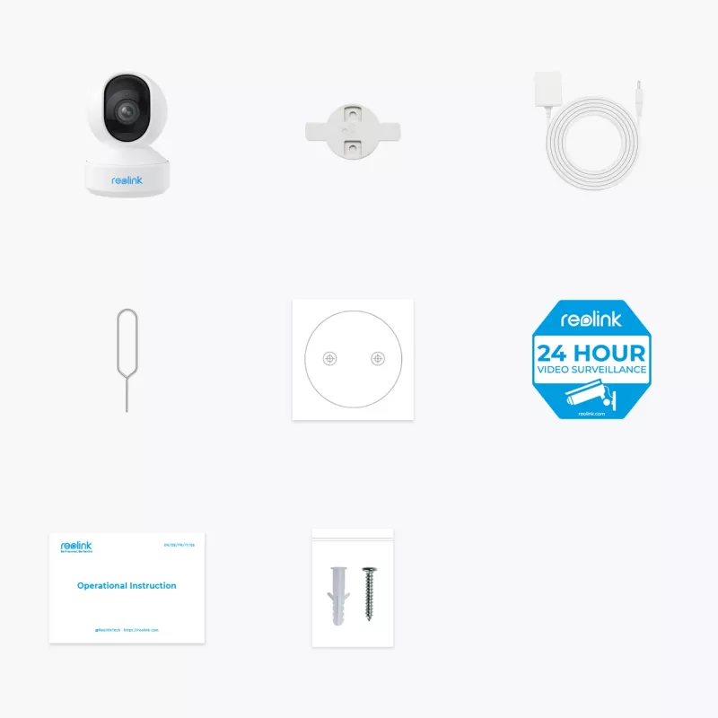 Reolink | Telecamera WiFi Super HD | Serie E E340 | PTZ | 5 MP | 2.8-4mm/F2.0 | H.264 | Micro SD, Max. 512 GB