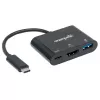 Manhattan dock/hub USB-C, porte (x3): HDMI, USB-A e USB-C, 5 Gbit/s (USB 3.2 Gen1 alias USB 3.0), con Power Delivery (60W) alla porta USB-C (nota: alimentatore USB-C aggiuntivo e USB-