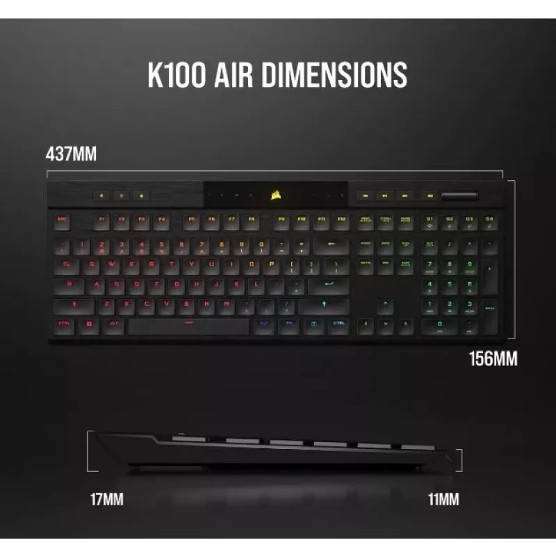 Tastiera K100 RGB Air Wireless Ultra Thin Cherry MX